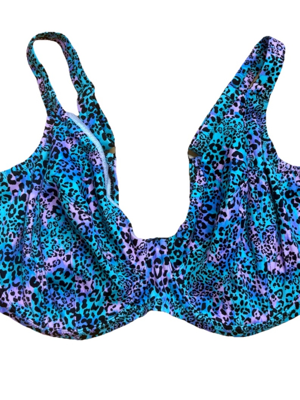 Elomi Leopard Print Underwire Swim Bikini Top